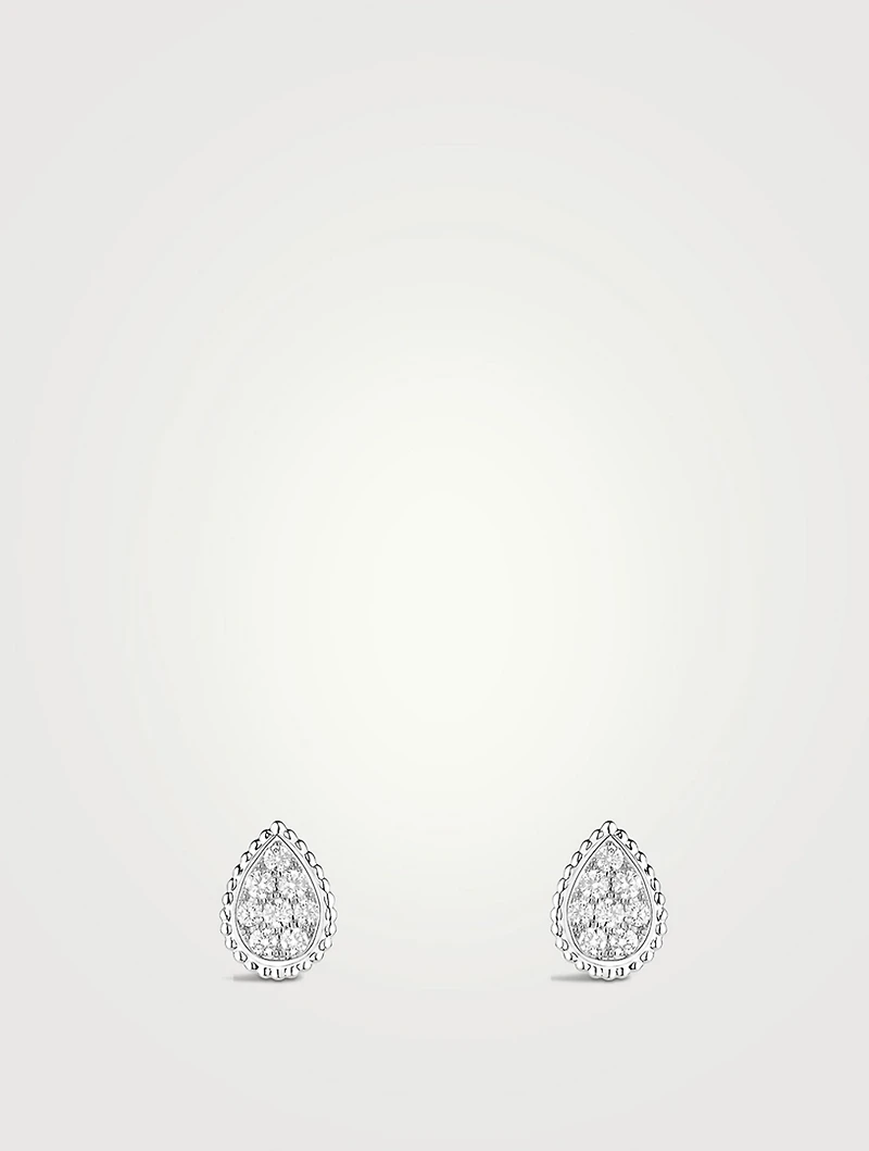Serpent Bohème S Motif White Gold Stud Earrings With Diamonds