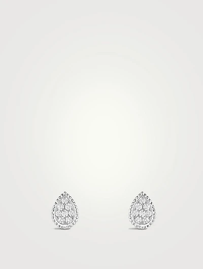 Serpent Bohème S Motif White Gold Stud Earrings With Diamonds