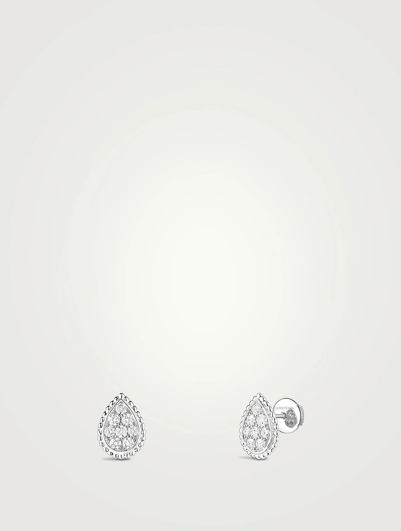 Serpent Bohème S Motif White Gold Stud Earrings With Diamonds