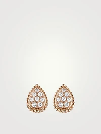 Serpent Bohème S Motif Rose Gold Stud Earrings With Diamonds