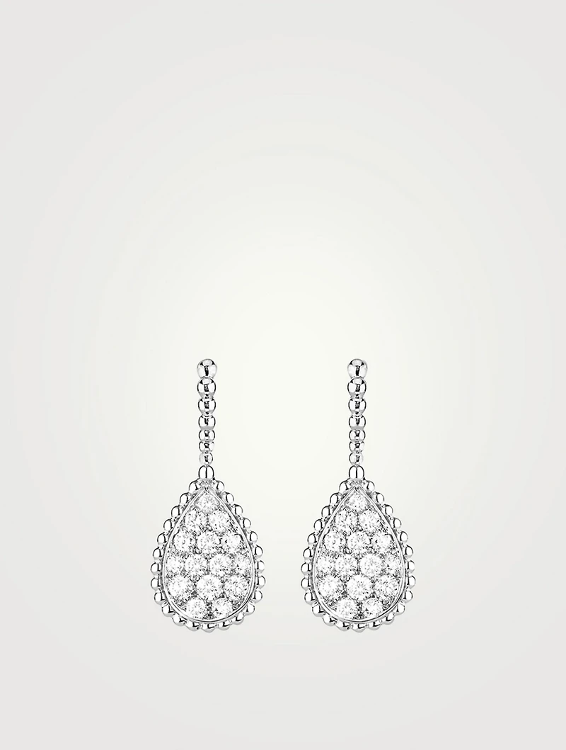 Serpent Bohème M Motif White Gold Sleeper Earrings With Diamonds