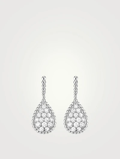 Serpent Bohème M Motif White Gold Sleeper Earrings With Diamonds