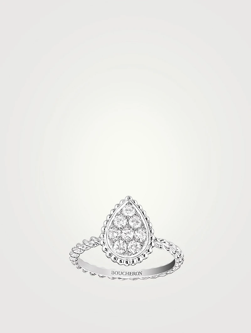 Serpent Bohème S Motif White Gold Ring With Diamonds