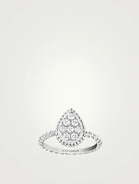 Serpent Bohème S Motif White Gold Ring With Diamonds