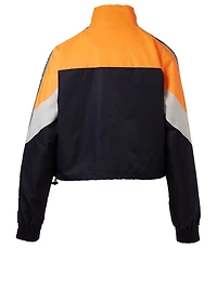 Nylon Cropped Warm Up Jacket