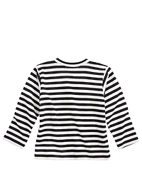 Kids Long Sleeve Heart T-Shirt In Stripe
