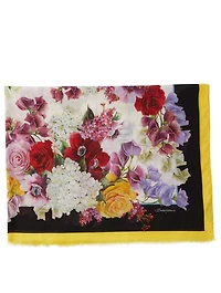 Modal And Cashmere Scarf In Floral Print