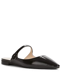 Patent Leather Mary Jane Flat Mules
