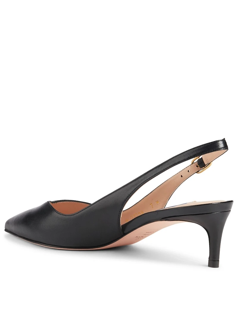 Edith Leather Slingback Pumps