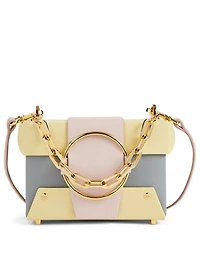 Asher Box Chain Top Handle Leather Crossbody Bag