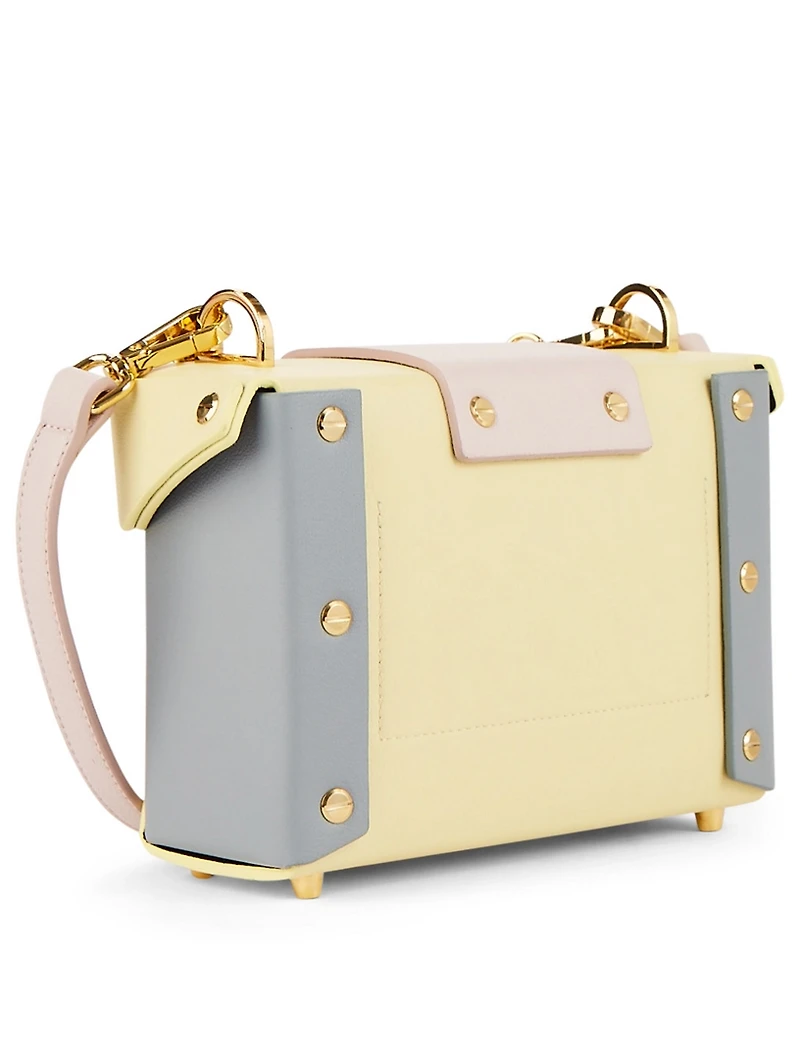 Asher Box Chain Top Handle Leather Crossbody Bag