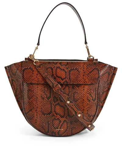 Hortensia Medium Python Printed Leather Bag