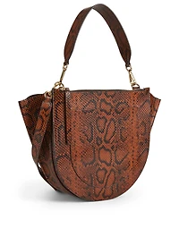 Hortensia Medium Python Printed Leather Bag