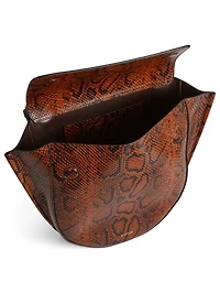 Hortensia Medium Python Printed Leather Bag