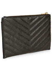 YSL Monogram Leather Pouch