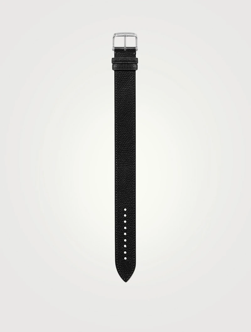 Large Pebble Grain Leather Strap