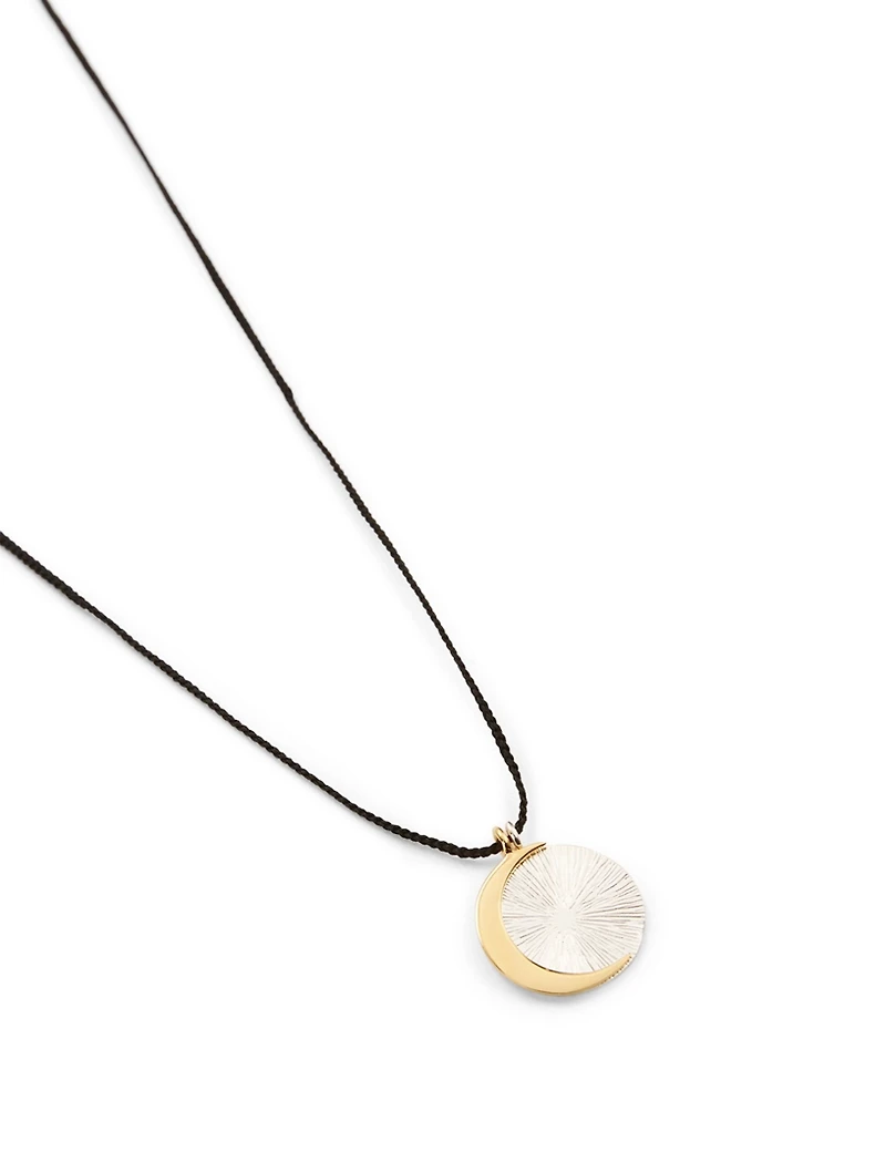 Eclipse Sterling Silver And 18K Gold-Plated Pendant Necklace