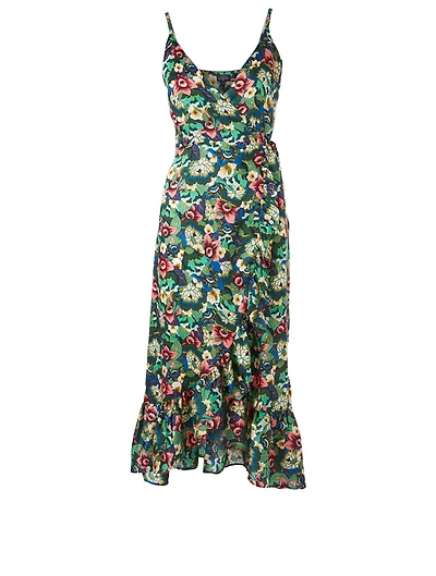 Adinda Wrap Dress Floral Print