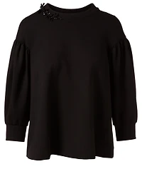 Embellished Drop Sleeve Sweatshirt