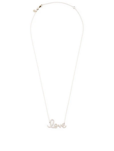 14K Gold Large "Love" Necklace With Diamonds