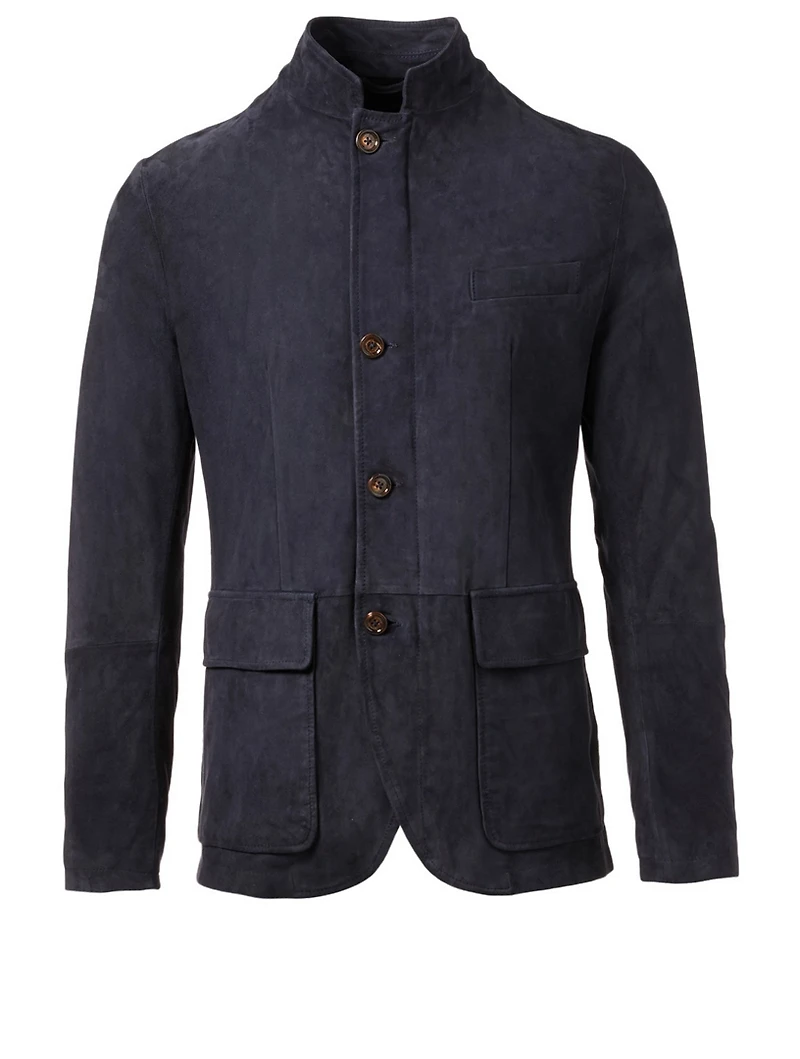 Suede Nehru Jacket