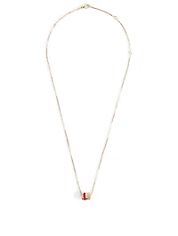 Mini Red Edition Quatre Two-Tone Gold Pendant Necklace With Diamond