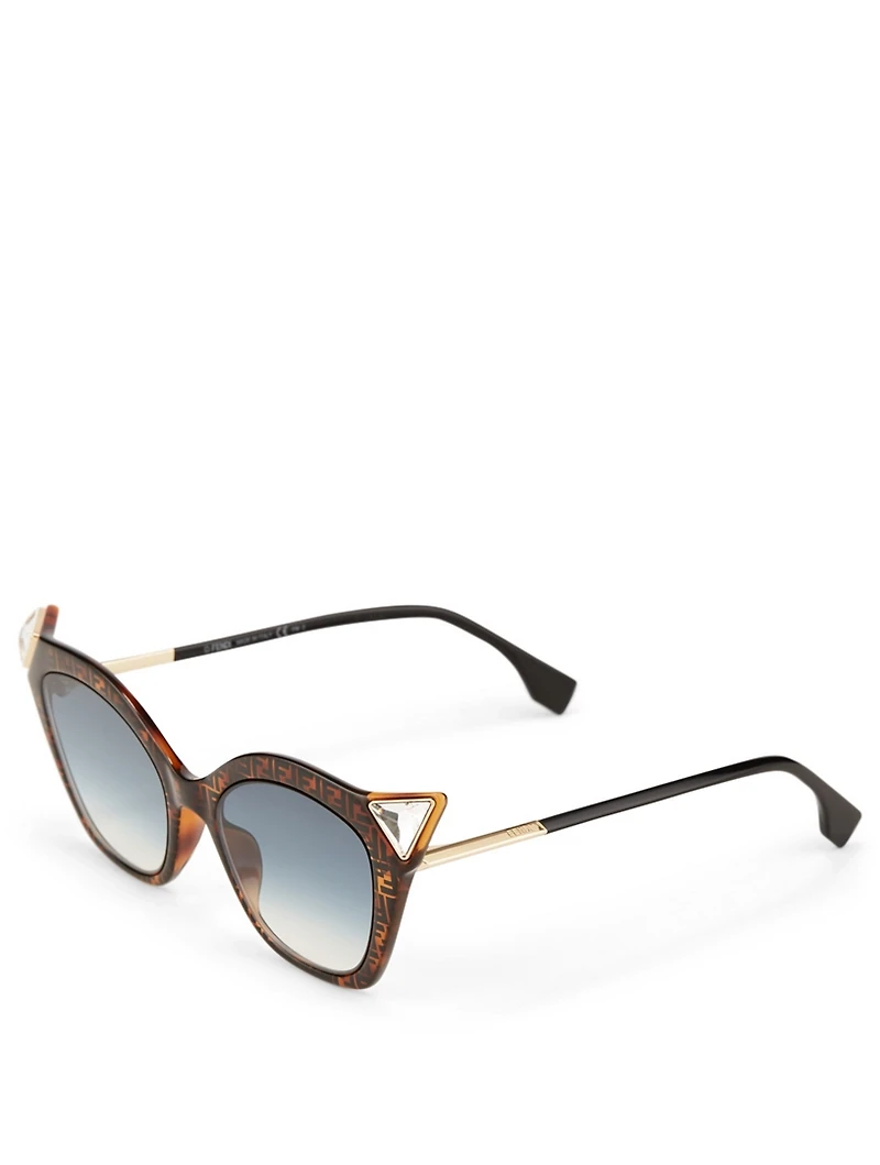 Iridia Cat Eye Logo Sunglasses