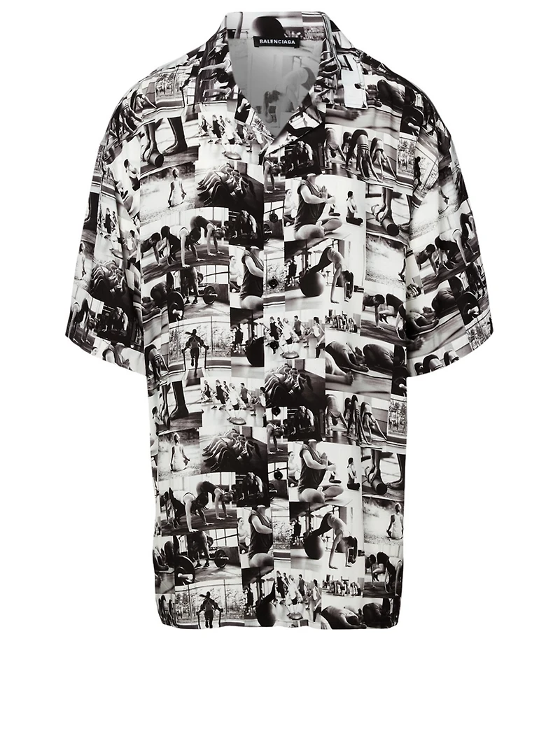 Short-Sleeve Shirt Fitness Print