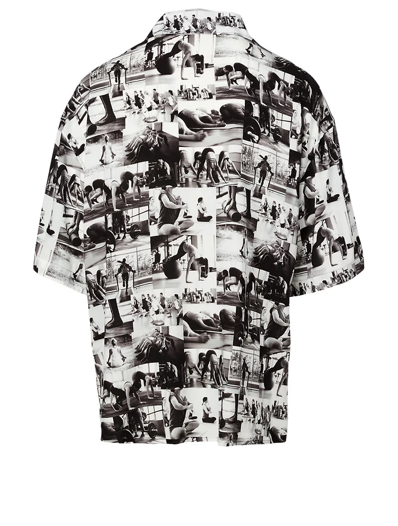 Short-Sleeve Shirt Fitness Print