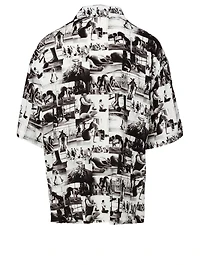 Short-Sleeve Shirt Fitness Print