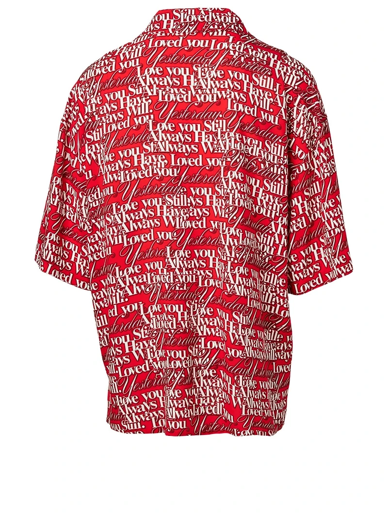 Short-Sleeve Shirt Love Print