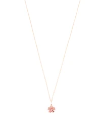 Small 14K Rose Gold Sakura Necklace With Diamonds