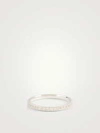 14K White Gold Eternity Band With Diamonds