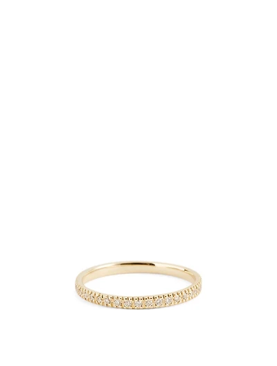 14K Gold Eternity Band With Diamonds