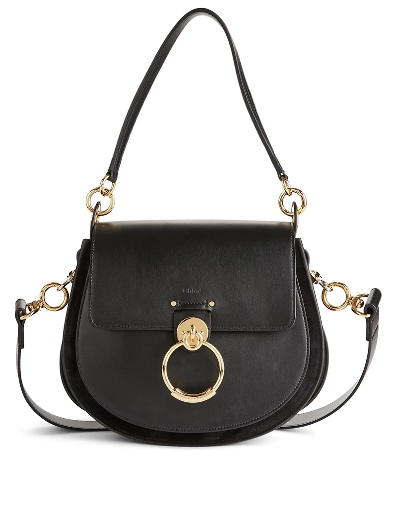 Tess Leather And Suede Saddle Bag