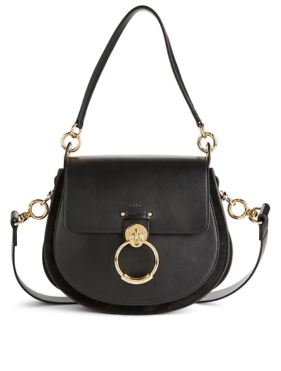 Tess Leather And Suede Saddle Bag
