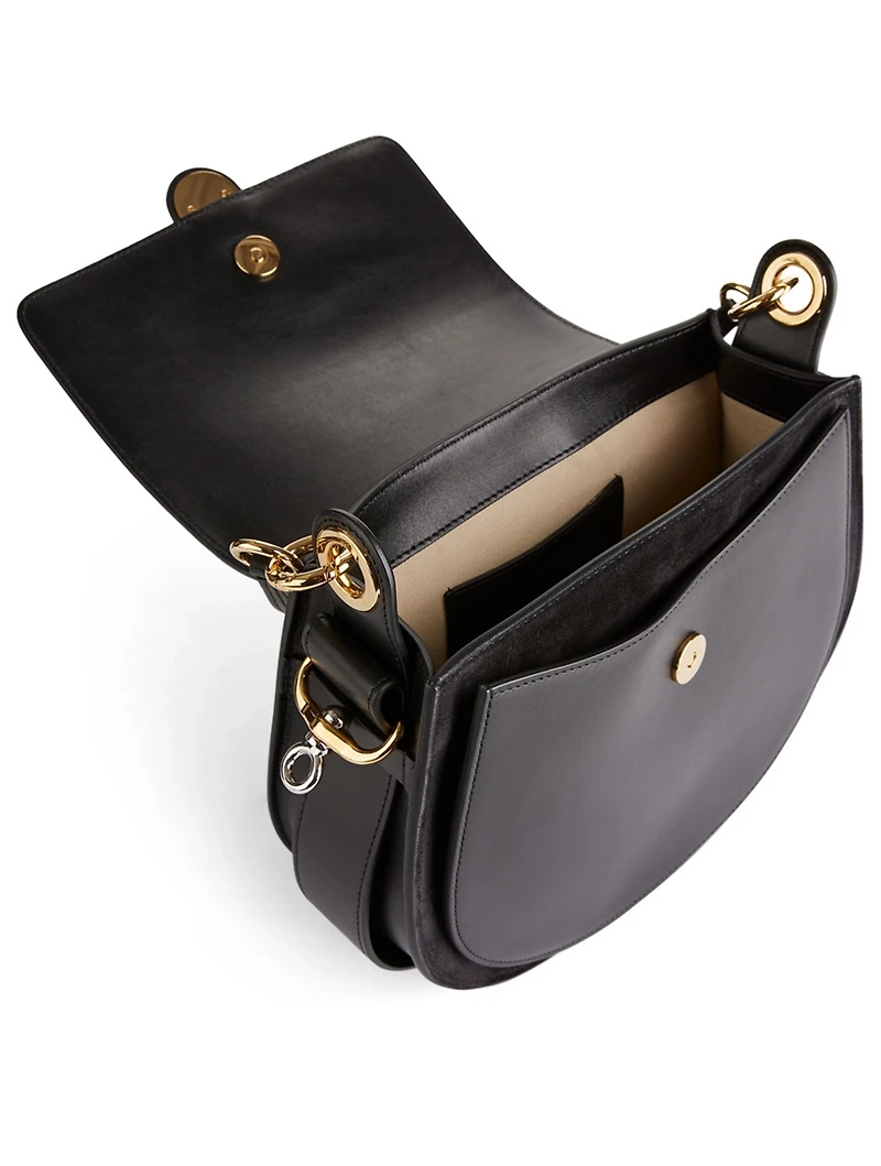 Tess Leather And Suede Saddle Bag