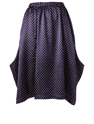 Satin Skirt Polka Dot Print