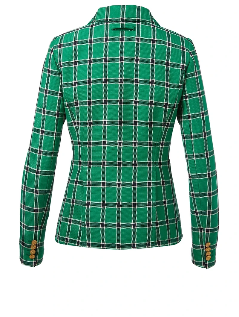 Duchess Patch Pocket Blazer Plaid