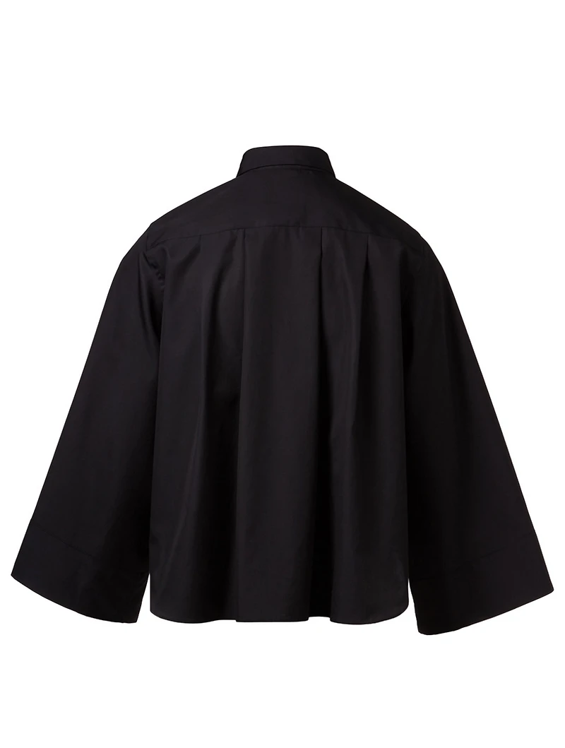 Button-Up Shirt With Flared Sleeves