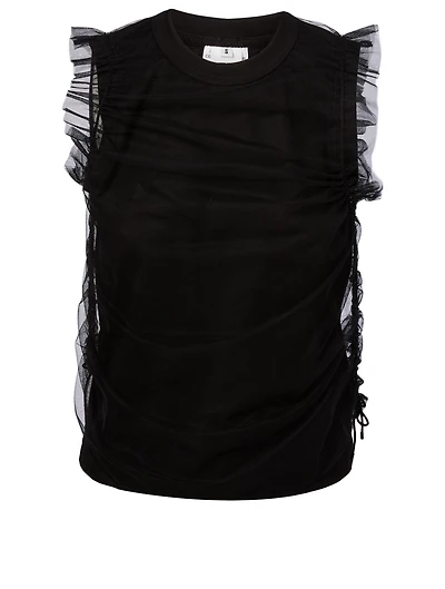 Pleated Tulle Top