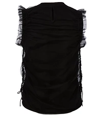 Pleated Tulle Top
