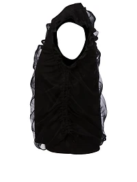 Pleated Tulle Top