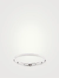 GG Running 18K White Gold Bracelet With Diamonds