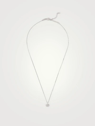 GG Running 18K White Gold Necklace With Diamonds
