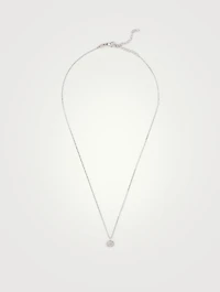 GG Running 18K White Gold Necklace With Diamonds
