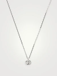 GG Running 18K White Gold Necklace With Diamonds