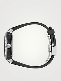 Gucci Dive Feline Stainless Steel Rubber Strap Watch