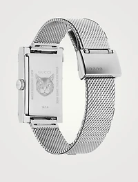 G-Frame Stainless Steel Mesh Bracelet Watch