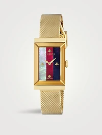 G-Frame Goldtone Mesh Bracelet Watch